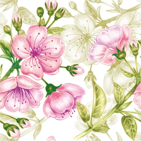 Vector Flowers Backgrounds. Фоны цветочные 16 ((ai (50 files)