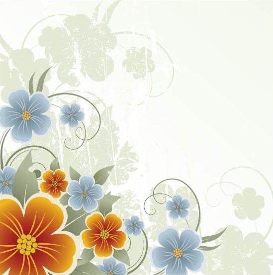 Vector Flowers Backgrounds. Фоны цветочные 23 ((ai (50 files)