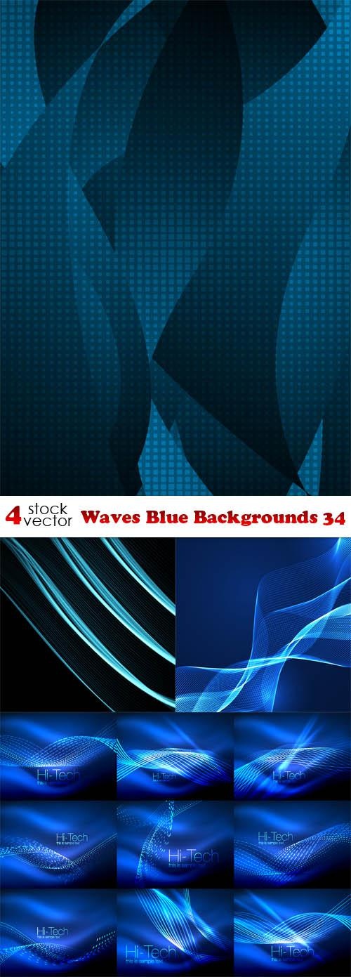 Waves Blue Backgrounds 34 ((aitff (9 files)