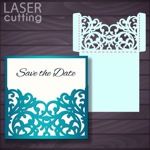 Wedding invitation or greeting vector card with abstract ornament 6 ((eps (18 files)