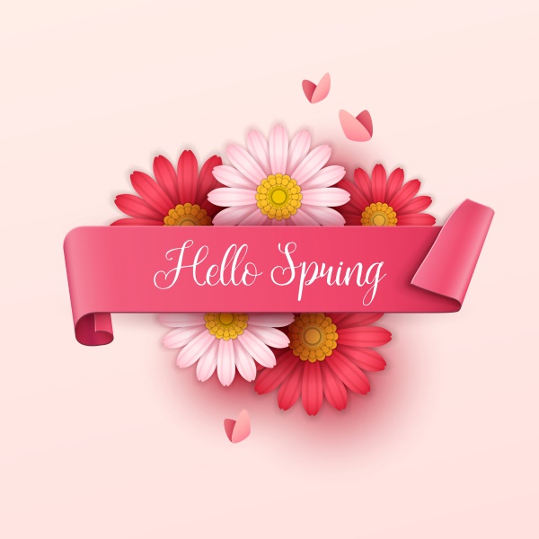 Beautiful spring flowers vector background ((eps (18 files)