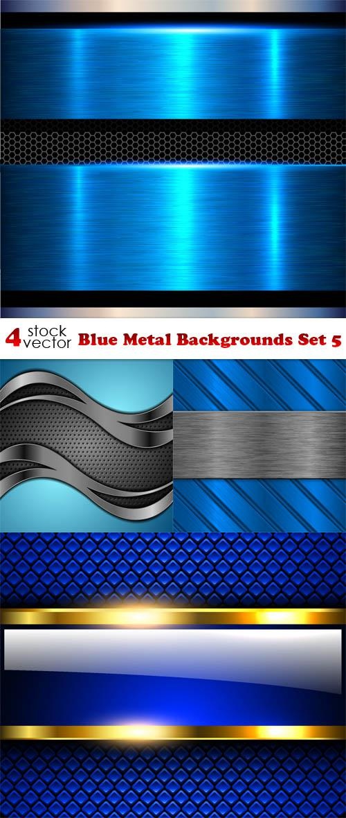 Blue Metal Backgrounds Set 5 ((aitff (9 files)