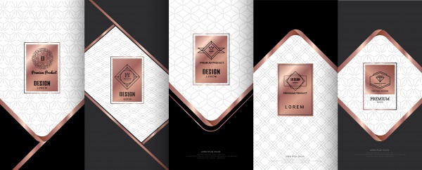 Design elements for packaging, design of luxury products for perfume ((eps (16 files)
