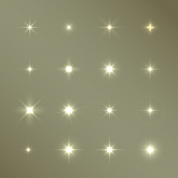 Glowing light effect stars bursts with stars ((eps (20 files)