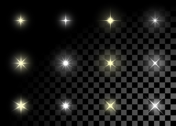 Glowing light effect stars bursts with stars ((eps (20 files)