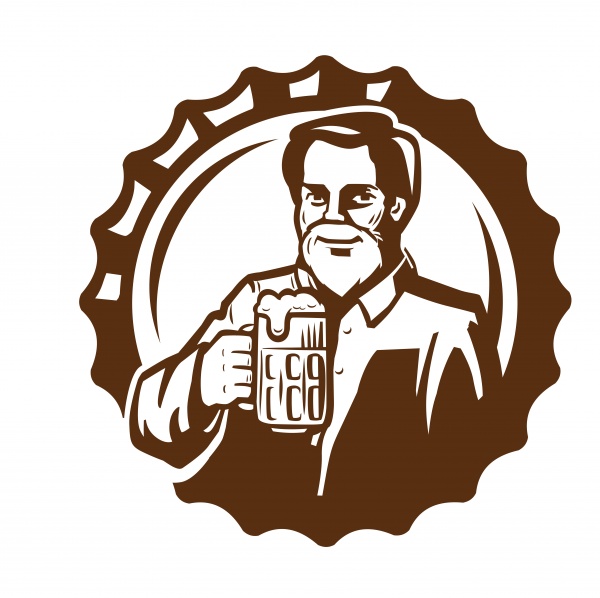 Man with beer ((eps (22 files)