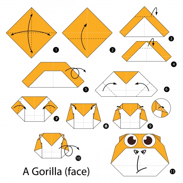 Origami animal for cutting and folding paper 2 ((eps (50 files)