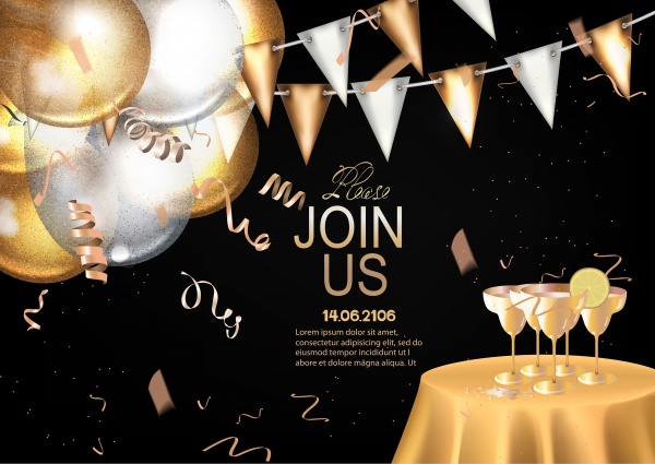 Set of gold and silver vip invitation vector cards ((eps (20 files)