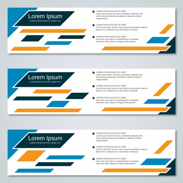 Vector banners with abstract design ((eps (20 files)