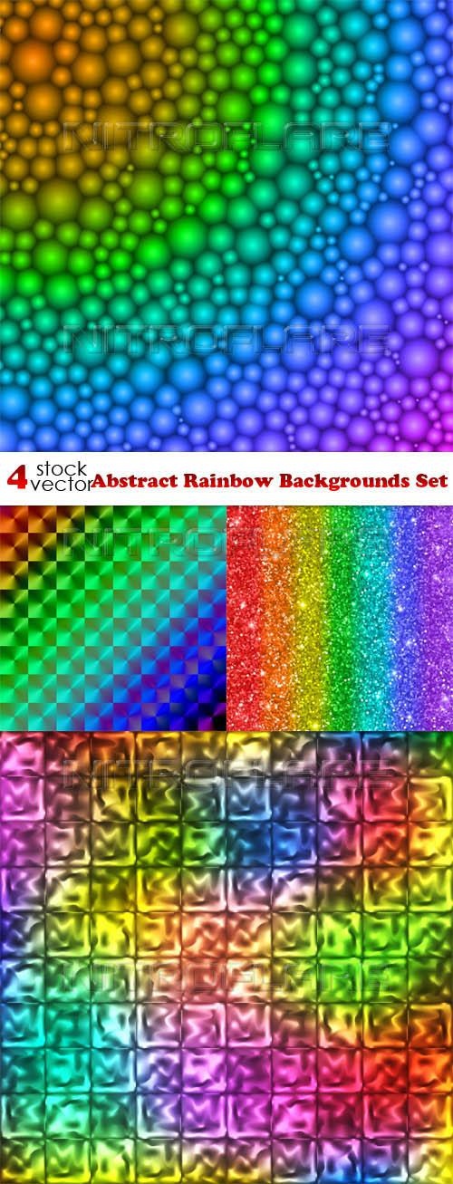 Abstract Rainbow Backgrounds Set ((aitff (8 files)
