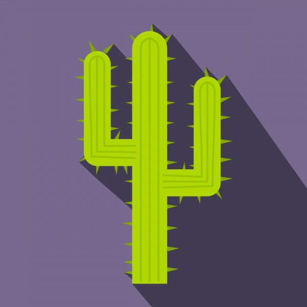Cactus plant flower icon logo thorn vector image ((eps