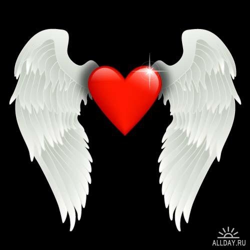 Heart with wings ((eps (7 files)
