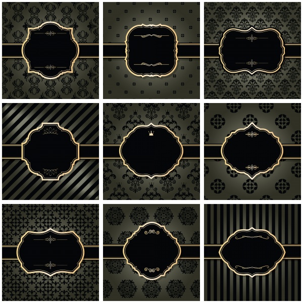 Luxury frames and pattern backgrounds ((eps (42 files)