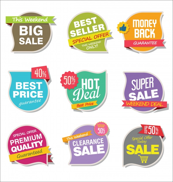 Modern vector sale stickers and tags collection ((ai (76 files)
