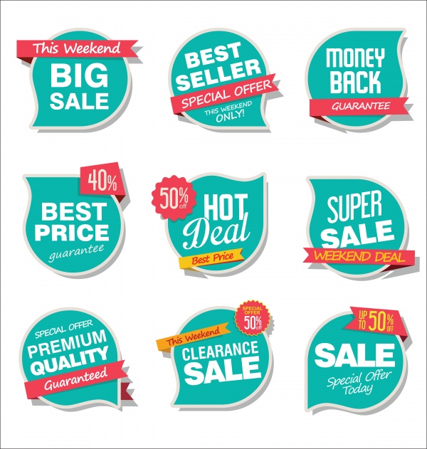 Modern vector sale stickers and tags collection ((ai (76 files)