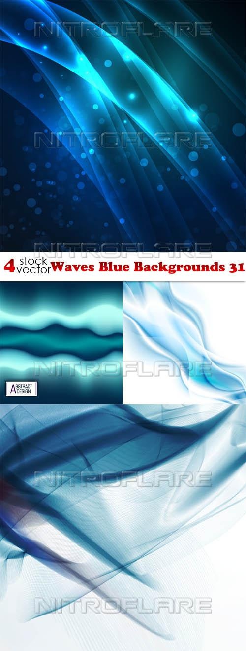 Waves Blue Backgrounds 31 ((ai (8 files)