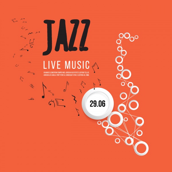 Jazz festival poster template ((eps (30 files)