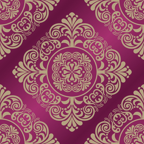 Seamless pattern with damask ornament, vector vintage floral element ((eps (18 files)
