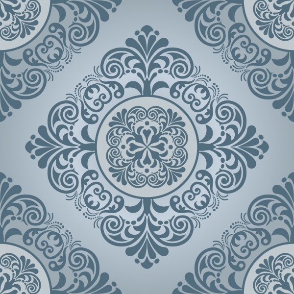 Seamless vector pattern with damask ornament ((eps (18 files)