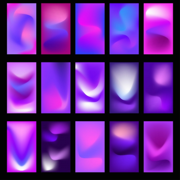 Set vector gradients, and blurred vector background ((eps (18 files)