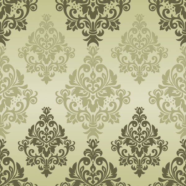 Vector damask seamless pattern background, floral element ((eps (18 files)