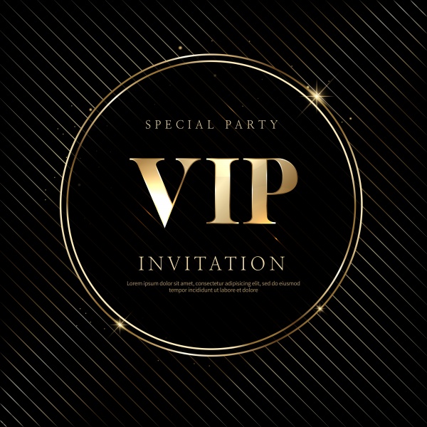Vip card with gold elements, black vector background ((eps (36 files)