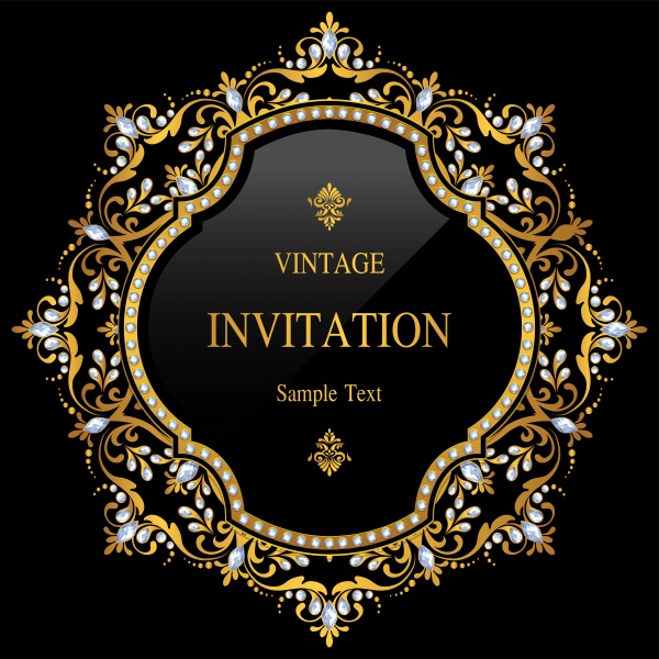 Beautiful vintage wedding invitation in vector ((eps - 2 (14 files)