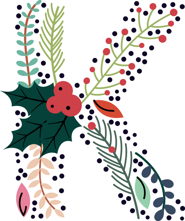 Floral Christmas Bundle ((eps ((png - 3 (150 files)