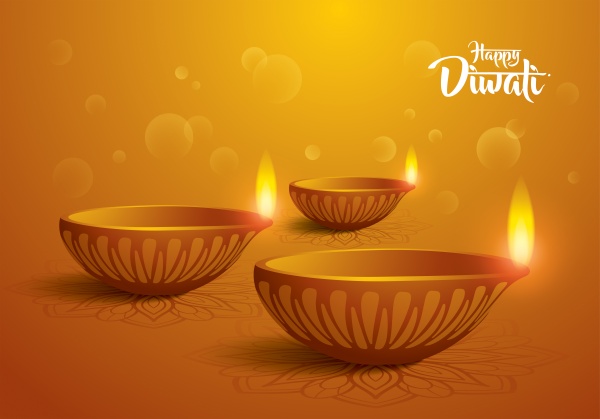 Happy diwali, traditional indian diya oil lamp ((eps - 2 (26 files)