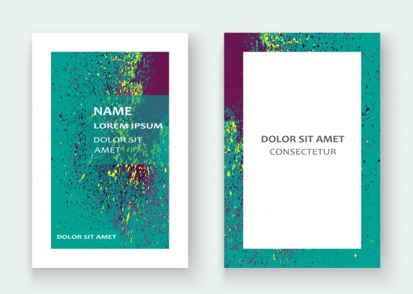 Neon watercolor covers design set, flyer, business card ((eps - 2 (20 files)