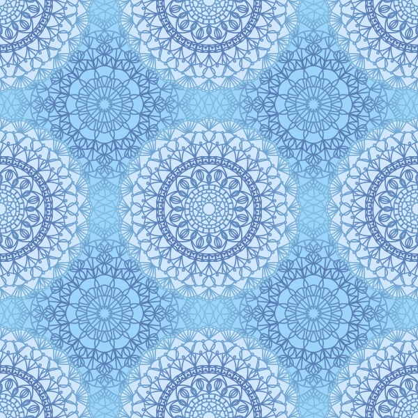 Seamless vector pattern with mandala ((eps - 2 (10 files)