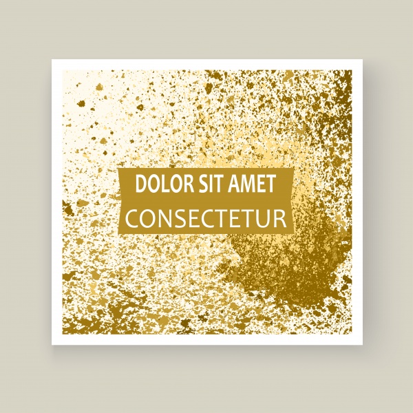 Trendy vector with gold paint splash template for flyer ((eps (16 files)