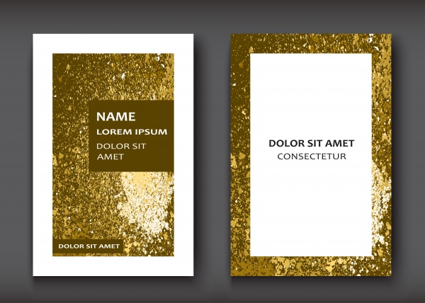 Trendy vector with gold paint splash template for flyer ((eps (16 files)