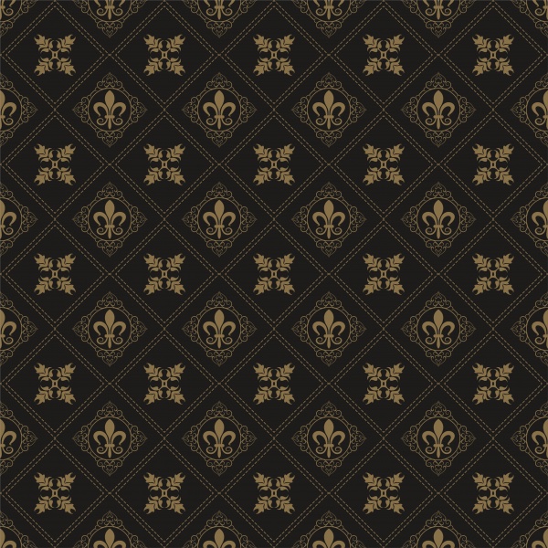 Vector black backgrounds with gold crown patterns ((eps (18 files)