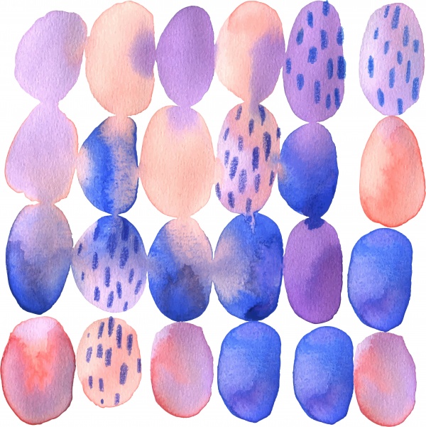 Vibrant Watercolor Patterns ((png ((eps - 6 (18 files)