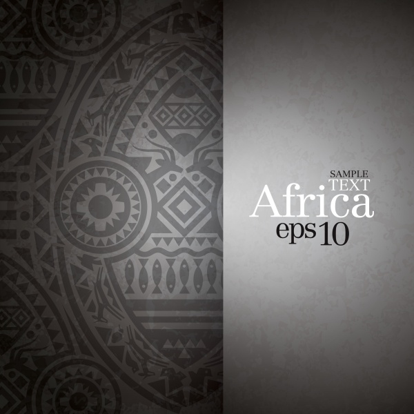 Background image is an African theme flyer banner poster ((eps (24 files)