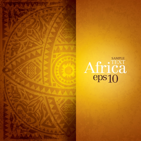 Background image is an African theme flyer banner poster ((eps (24 files)