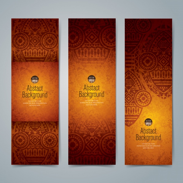 Background image is an African theme flyer banner poster ((eps - 2 (26 files)