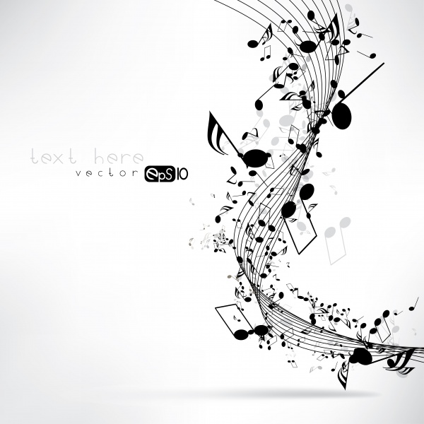 Different musical background is fleur banner banner treble clef music notes ((eps (24 files)