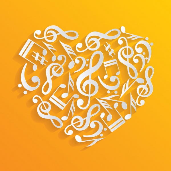 Different musical background is fleur banner banner treble clef music notes ((eps - 2 (26 files)
