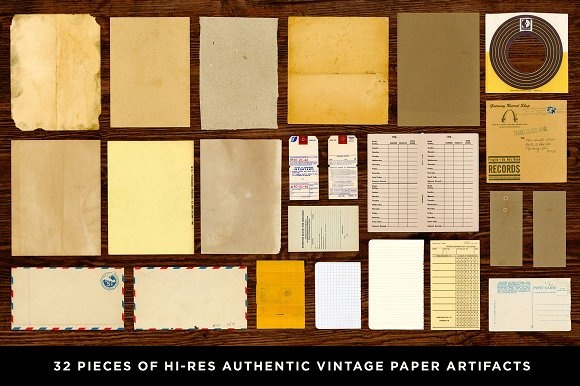 Paper Artifacts Texture Ephemera ((jpg (21 files)