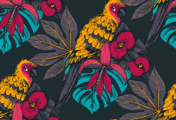 Tropical seamless patterns ((eps (20 files)