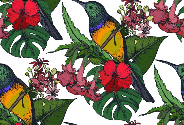 Tropical seamless patterns ((eps (20 files)
