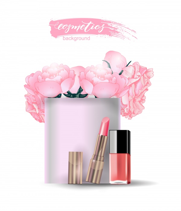 Cosmetics and fashion background ((eps (40 files)