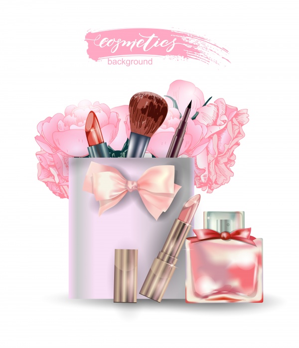 Cosmetics and fashion background ((eps (40 files)