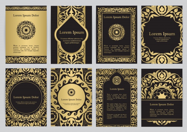 Invitation vector card with floral decor ((eps - 2 (14 files)