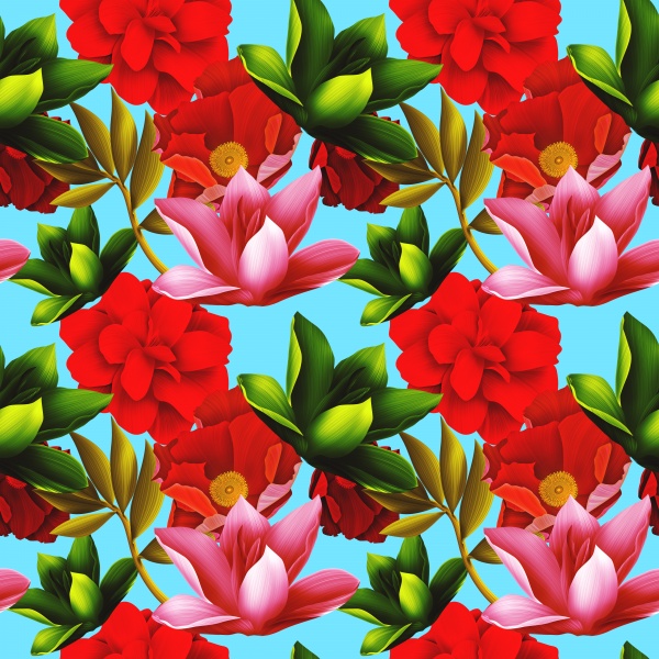Seamless Flower Print ((jpg (15 files)
