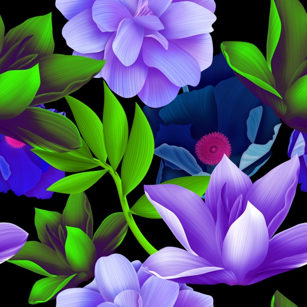 Seamless Flower Print ((jpg (15 files)