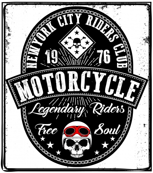 Skull T shirt motorcycle vector graphic design ((eps (27 files)