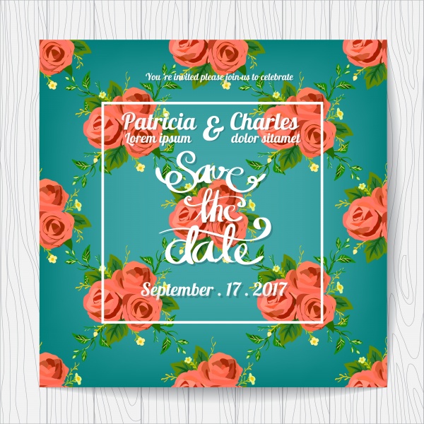 Wedding invitation card templates, flower blossom seamless pattern background ((eps (26 files)